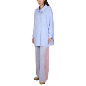 JEJIA Oversized Cotton Poplin Shirt Women AZURE Shirts